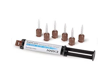 EverCem Permanent Resin Cement Universal Dual Cure 8gm. Automix Syringe + Mixing Tips - MARK3®