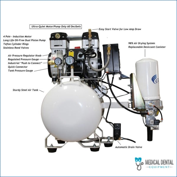 California Air Tools 10020HDCADC-22060 Ultra Quiet & Oil Free Air Compressor Business & Industrial 