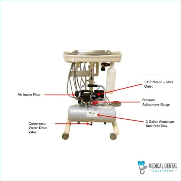 Flight Dental Mobile Cart with Compressor Mobile Cart with Compressor flight-dental-mobile-cart-with-compressor Dentamed USA Flight Dental, 