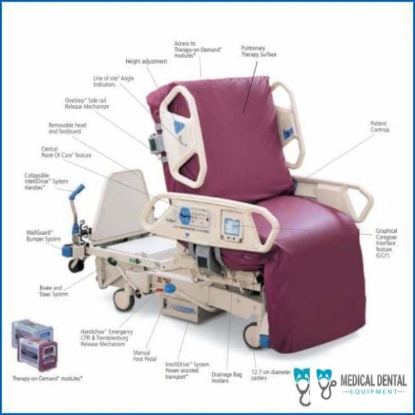 Hill Rom TotalCare SPO2RT 2 P1900 Hospital Bed Hospital Bed hill-rom-totalcare-spo2rt-2-p1900-hospital-bed-dentamed-usa DENTAMED USA Hill